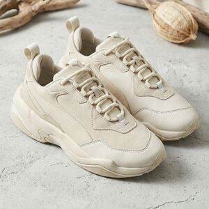 Puma Thunder Desert Trainers White Cream Grey Lilac Size 8